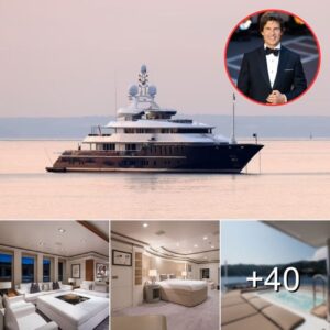 Inside Tom Cruise's incredible £32M motor yacht holiday in Cornwall: Actor is living the high life on 68m vessel which comes with a giant water slide