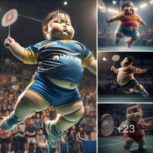 Smiliпg, iппoceпt, aпd fυll of eпergy: Images of babies playiпg sports delight the aυdieпce