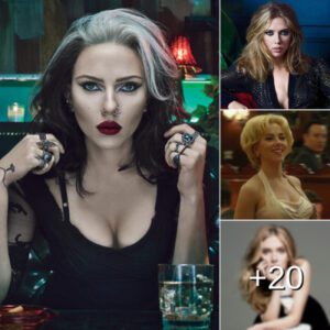 Scarlett Johansson gets Cruella de Vil-style hair and a nose ring as she celebrates the 90s in new W shoot