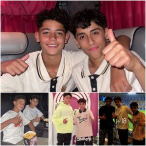 Cristiano Junior enjoys a movie night with his close friend and youth teammate Al Nassr