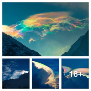 Bizarre and Mystical Phenomenon: Unexplained Appearance of Rainbow-Colored Clouds Gracing the Sky