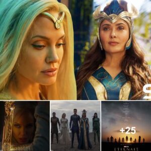 The Eternals trailer: Angelina Jolie stands out with blonde hair as Salma Hayek explains 'we have never interfered until now' in first look at the Marvel movie