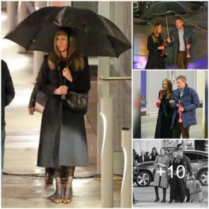 Rain Or Shine! Jennifer Aniston Spotted Filming Season 2 Of 'The Morning Show' After Production Delays — Photos