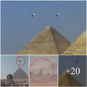 Mysterious Object Hovering Above Pyramid Summit, Emitting Peculiar Lights