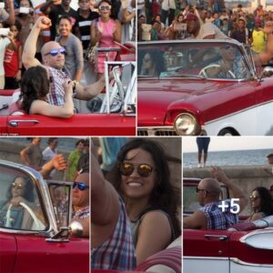 "Lighting Up Havana: Vin Diesel and Michelle Rodriguez Celebrate Fast And Furious as the First American Film Shot in Cuba"