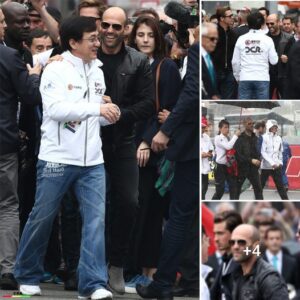 "Jason Statham's Effortlessly Cool Appearance alongside Hollywood Greats at Le Mans 24 Hour Race"