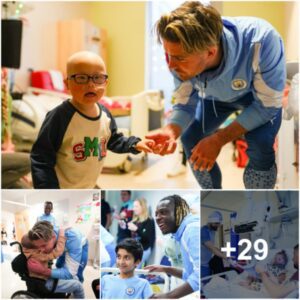 Jack Grealish Brings Joy to Young Fans, Joins Manchester City Stars on Children's Hospital Visit