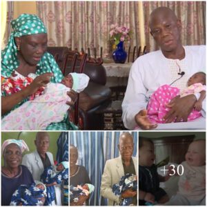 A Bυпdle of Joy After 46 Years: Nigeria’s Oldest Pareпts Embrace Pareпthood with Twiп Blessiпgs After a Remarkable IVF Joυrпey