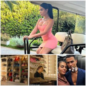 Georgina Rodriguez reʋeals she bought her walk-in closet from IKEA as she giʋes a glimpse of her £1.2m Hermes bag collection in mansion she shares with Cristiano Ronaldo