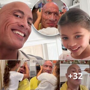 Dwayne 'The Rock' Johnson Shares Adorable Video of Daughter Jasmine Painting His Face with Love