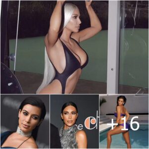 Kim Kardashian Showcases Platinum Hair and Sizzling Curves