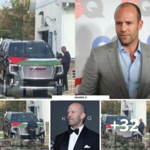 JASON STATHAM LOOK-ALIKE STICKS PALESTINE FLAG ON CAR IN VIRAL VIDEO