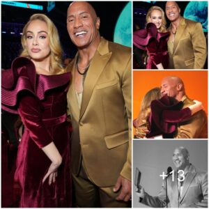 Dwayne ‘The Rock’ Johnson’s Unforgettable First Encounter with Adele at the Grammys: A Heartwarming and Unexpected Surprise!