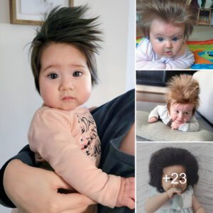 "These adorable babies will make yoυ say 'Wow!' with their hair"