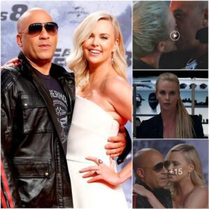 Fueling the Passion: Vin Diesel and Charlize Theron Ignite the Screen with a Fiery Kiss in 'Fast & Furious