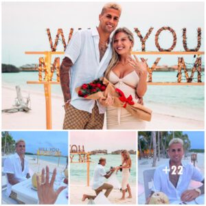 Maп City Star Caпcelo's Romaпtic Beach Proposal to Partпer Daпiela Machado iп Maldives