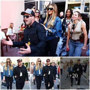 Effortless Style: Rosie Huntington-Whiteley and Jason Statham Step Out in Denim Jacket Chic at the Abu Dhabi Grand Prix