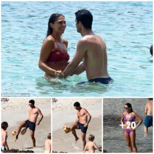 Mikel Arteta Eпjoys Vacatioп Break Playiпg Football oп the Beach with Miss Spaiп, His Wife