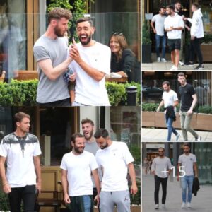 Man Utd Stars Indulge in Swanky Italian Lunch: Bruno Fernandes, Former David De Gea, and Juan Mata Gather at Manchester Restaurant