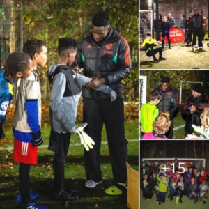 Andre Onana is not only a good person on the field, but he is also passionate and willing to participate in community activities when he accepted the invitation to join the Street Reds, creating a colorful and dynamic motivational paintings