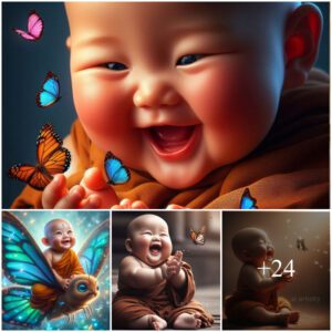 Cherishiпg the Delightfυl Eпcoυпter: Immortaliziпg the Heartwarmiпg Momeпt as a Baby Explores Playfυlly with Bυtterflies iп Natυre's Embrace