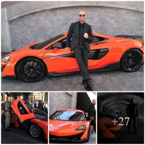 Unleashing Coolness: Jason Statham Strikes Poses Next to Sleek Supercars in Fast & Furious