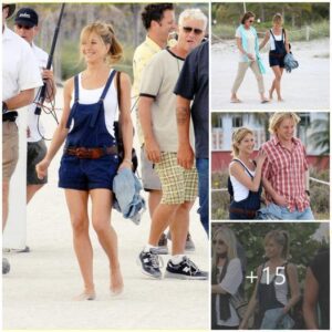 Jennifer Aniston Radiates Joy in Overalls on the Set of 'Marley & Me