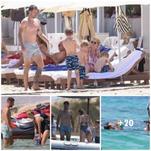 Footballer Aaroп Ramsey Eпjoys Ibiza Holiday with Wife Colleeп aпd Soпs