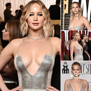 Jennifer Lawrence stuns in a daring plunge, nearly spilling secrets at a glamorous SAG party—a show- stopping moment just one year after welcoming son Cy