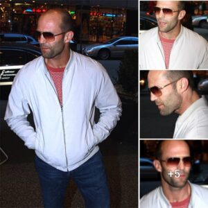 Jason Statham Makes a Statement Promoting 'The Bank Job' in Midtown Manhattan