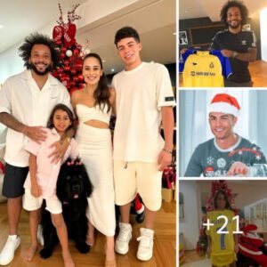 Cristiano Ronaldo transformed into Santa Claus, delivering a particularly heartfelt gift to the son of his former teammate Marcelo.