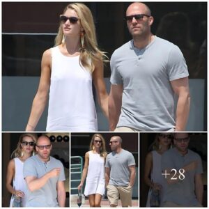 Simply Stunning: Rosie Huntington-Whitely Turns Heads in a White Dress During Malibu Shopping Trip with Boyfriend Jason Statham