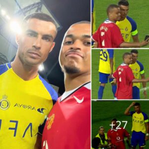 "C. Ronaldo Takes Selfie with Fans Invading Pitch, Wearing Manchester United Outfits: Recapturing 'Forgotten' Memories Amidst Erik Ten Hag and Man Utd Post-Sir Alex."