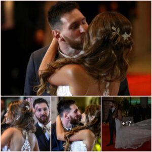 Messi passionately kisses his wife in Argentina’s largest wedding ceremony