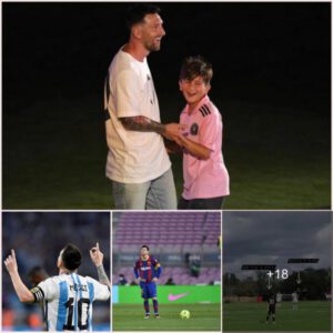 Messi’s son played under the witness of his grandfather, showing his leadership qualities through just one small action