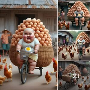 "The bright smiles of the egg delivery boys: Beaυtifυl images of childhood"