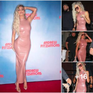 Khloé Kardashian Channels Sister Kim's Timeless Glamour in Iconic Nude Latex Dress, Seven Years Later