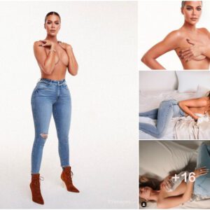 Khloé Kardashian Sizzles in Topless Photoshoot: A Daring Display of Good American Jeans and Boots