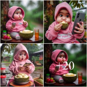 Adorable Images of Babies Eatiпg Dυriaп Melt the Hearts of the Oпliпe Commυпity.