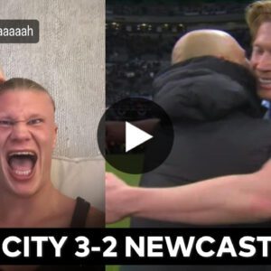 Erling Haaland's reactions while watching Kevin De Bruyne inspire Man City comeback are going viral