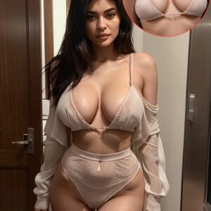 Kylie Jenner Flaunts Sensual Cleavage in Revealing Outfit.