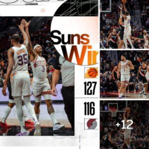 Devin Booker's Outstanding Performance: Nets 34 Points as Suns Secure 127-116 Victory, Holding Off Trail Blazers