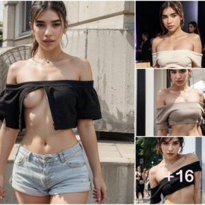 Chic Sensation: Dua Lipa's Irresistible Look in Off-Shoulder Top and Tiny Shorts Steals the Spotlight at Your Event in Germany