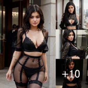 Lace Allure: Kylie Jenner Radiates Sexiness in Patterned Attire