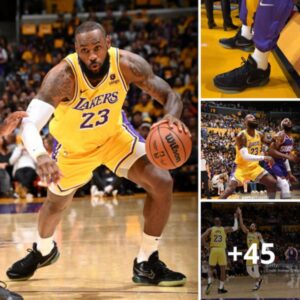 LeBron James Reveals Nike LeBron 21 'Oil Green' during Lakers' Home Victory in the NBA