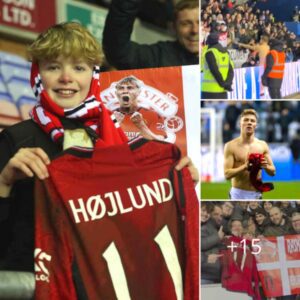 Heartwarming Gesture: Rasmus Hojlund Gifts Shirt to Young Fan Following Manchester United’s Victory Over Wigan Athletic in the FA Cup