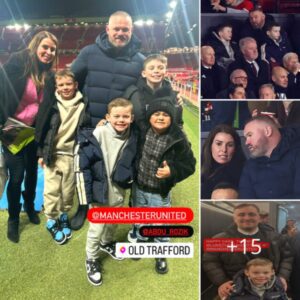 Wayne Rooney meets Abdu Rozik and Luke Littler as he, Coleen and the kids pose for photos with the influencer and darts ace at Old Trafford