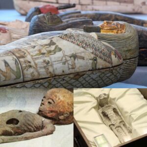 "Ancient Mysteries Unveiled: Alien Mummies Discovered in Ancient Egyptian Tombs."