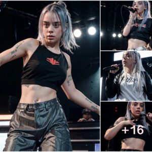 Billie Eilish Sets the Stage Ablaze with Dynamic Vocals and Edgy Fashion: A Fiery Performance to Remember