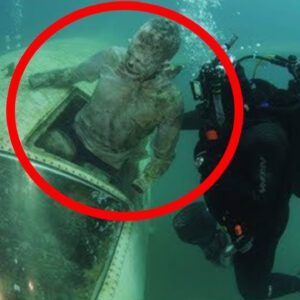 "Diver Uncovers Massive UFO Flying Saucer with Potential Alien Occupants."